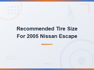 Nissan Escape Tire Size Guide